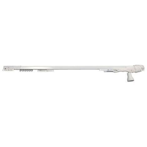 EPID Riel clásico extensible para cortina para pared o techo 71122cm fabricado en aluminio y PVC color blanco