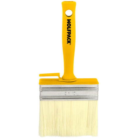Brocha profesional para techos de cerda blanca con mango ergonómico y gancho 238x98x30mm color amarillo