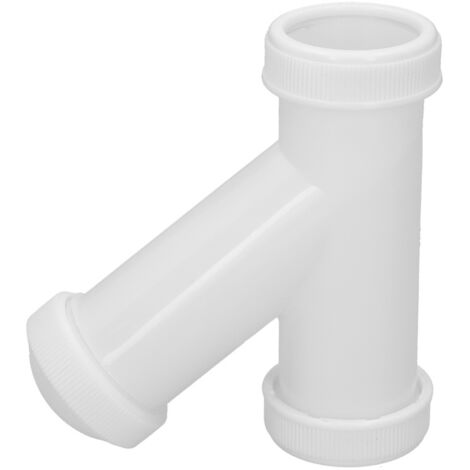 Sifón en Y 1 1/2" con salida de Ø40mm para tubos lisos 40x125x135mm fabricado en PVC color blanco