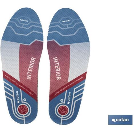 COFAN plantilla 4 capas para calzado pisada interior talla 46
