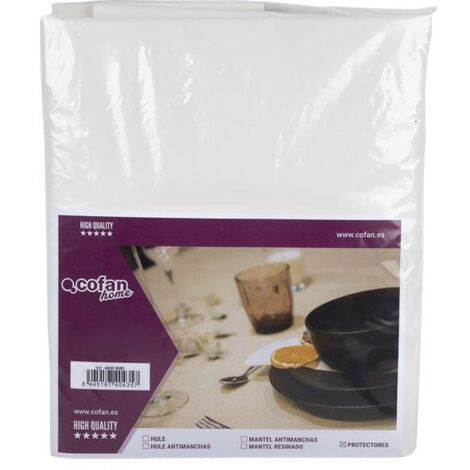 Protector espumado para mesa libre de ftalato 140x250cm (1,5mm de grosor) fabricado en poliéster y PVC color blanco (1/5)