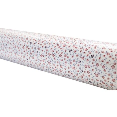 Rollo de hule con diseño moderno de flores 140cm x 20m fabricado en PVC y polipropileno
