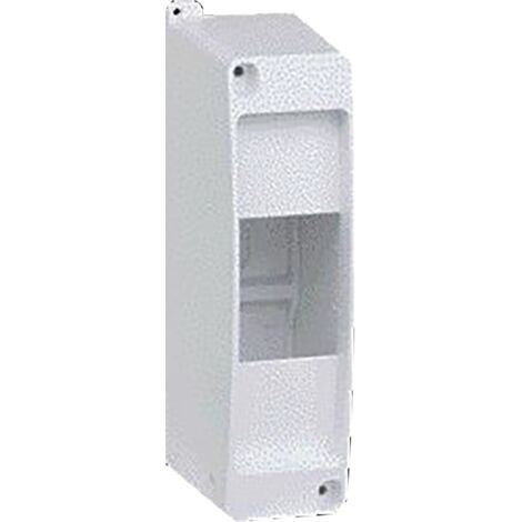 Cubrebornes de superficie de la serie “Golf VD” para 2 módulos (63A 400V) IP30/IK07 16,4x4,5x7,1cm color blanco puro