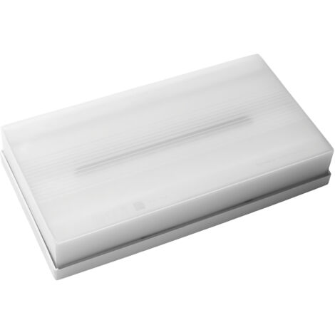 Alumbrado de emergencia LED estándar “Smart” de superficie (1,1W 5700K 330lm) IP42/IK07 21x11,2x4cm color blanco