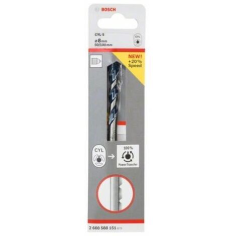 Broca de hormigón Bosch Cyl-5 Longlife 8x50x100 mm 2 608 588 151