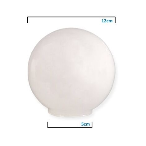 Pack 3 Tulipa de cristal bola opal de 12 cm boca de 5cm