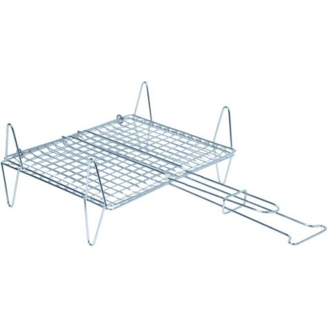 Parrilla doble para pescado 50x50cm – Acero zincado – Distribución uniforme del calor – Altura 17,5cm – Sauvic (1/5)