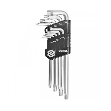 Juego 9 llaves torx clip t10-t50 56478 vorel