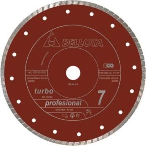 Disco de corte BELLOTA 50705-115x22.2x7.0mm Laser Pro7 Granito Turbo (1/3)