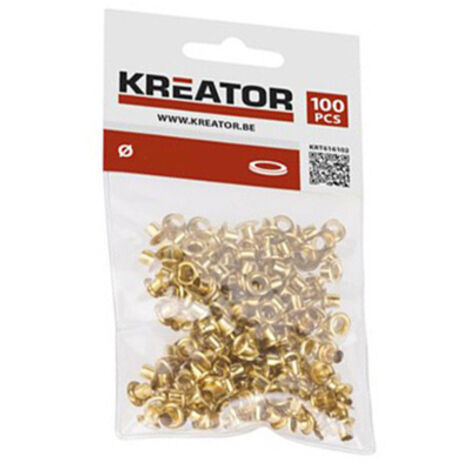Bolsa 100 ojales ojetes laton 7mm krt616105 kreator