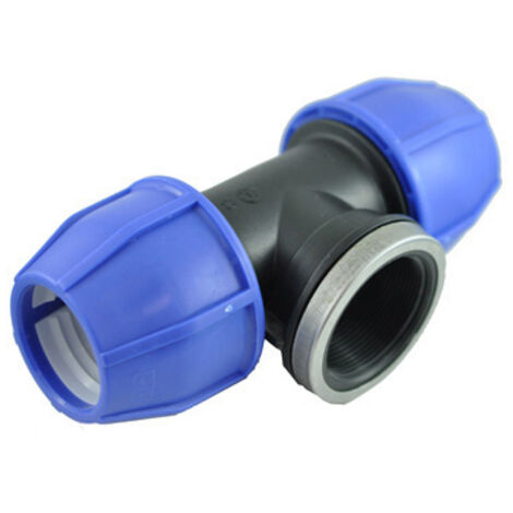 Conector de compresión de tipo T r/hembra 32mm x 1” (1/2)
