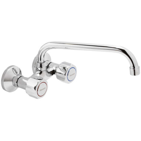 GENEBRE Grupo Mural Fregadero 15 cm Caño Tubo Alto 18 cm (1/2)