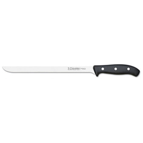 Cuchillo jamonero "Domvs" con filo de 25cm y mango de polipropileno