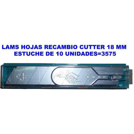 LAMS Hojas de recambio para cutter de 18mm estuche de 10 unidades (1/2)