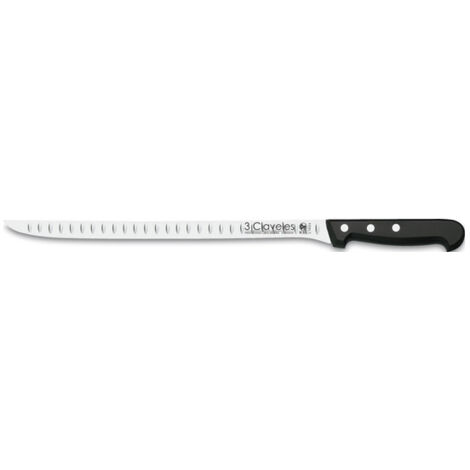 Cuchillo jamonero alveolos 24cm profesional 00947 3 claveles (1/6)