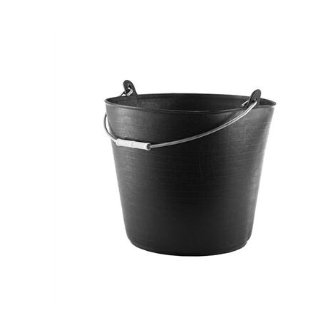 Capazo Agricola 26Lt Asa Metalica Polietileno Negro Plasvidavi
