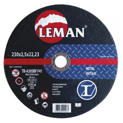 Disco de corte profesional para acero y metal Ø115xØ22,23x2,5mm fabricado en alúmina y fibra de vidrio (1/2)