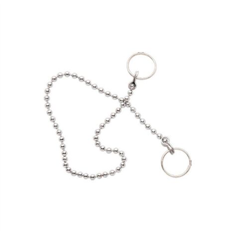 Cadena De Cromo Para Tapón De Bañera O Lavabo - Bolas 18" Con Ganchos (MacPac) - Accesorio De Fontanería