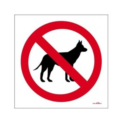 Señal adh. Prohibido perro 10x10cm rd46633