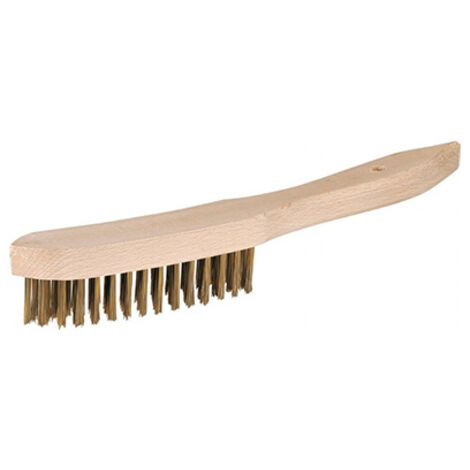 Cepillo de púas de acero de 3 hileras con mango de madera ms9300g jaz (1/2)