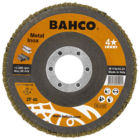 Disco laminas de zirconio 115mm grano 60 3927-115im-p60 bahco (1/2)