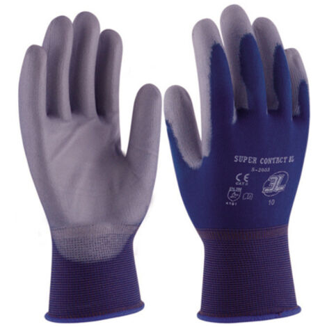 Guantes de poliuretano "Supercontact" color azul grandes (Talla 9) 3L (1/2)