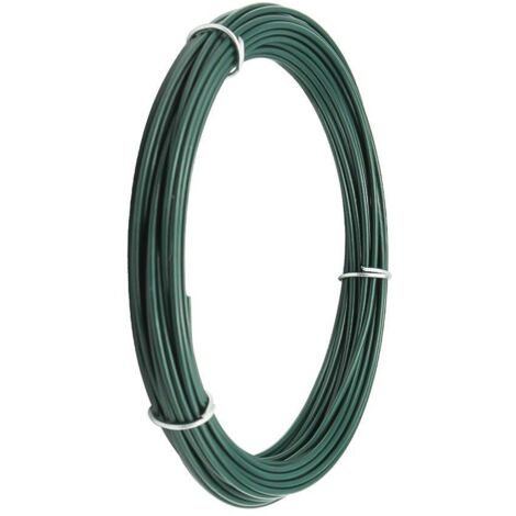 Rollo 15mt alambre forrado verde (1/3)