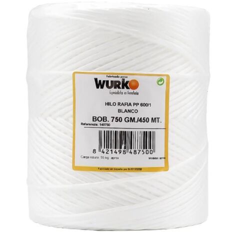 CUERDA RAFIA 1 CABO N4  750GR ROLLO