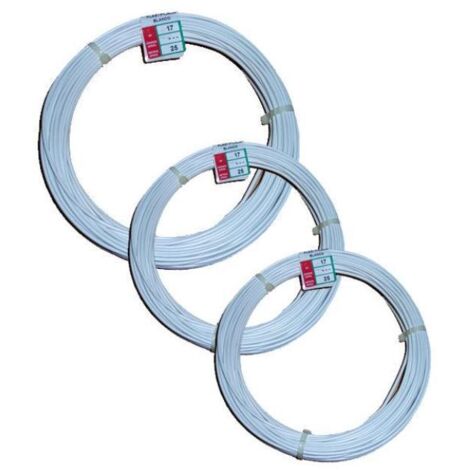 Alambre Forrado Blanco 15 m x 3mm El Rollo (1/2)