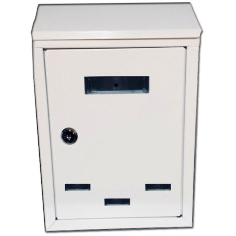 Buzón vertical metálico blanco BAMBU-PLUVIA 305x210x65 MMMB010
