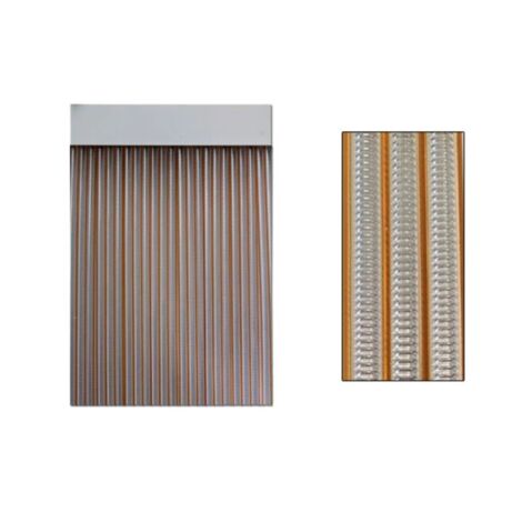 Cortina de puerta cinta duero-miel/transparente 90 x 210 cm