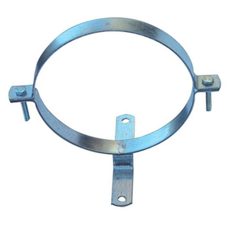 Abrazadera pared tubo estufa Ø11cm para atornillar galvanizada (1/2)