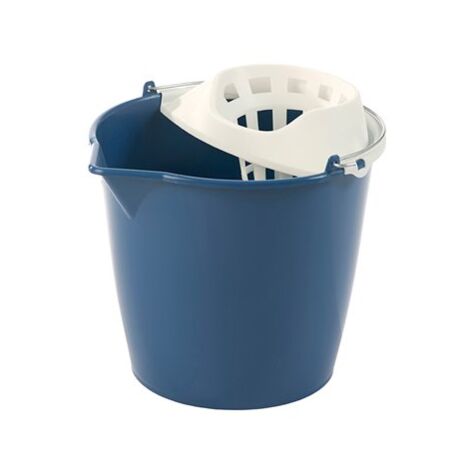 PLASTIKEN Cubo de plástico Pico con escurridor 13L color azul 9213L-000