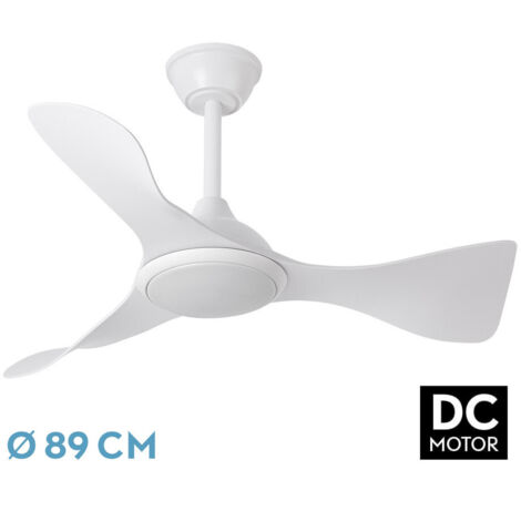 Ventilador de techo DC "Caimán" regulable con mando a distancia (36W 3CCT 3600lm) color blanco (1/4)