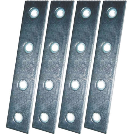 Placa recta unión plc02, acero zincado, 120 x 15 x 2 mm. 4 unidades (1/4)