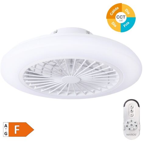 Ventilador de techo "Talsano" con luz LED regulable y mando a distancia (40W 3CCT 6500lm) color blanco (1/5)