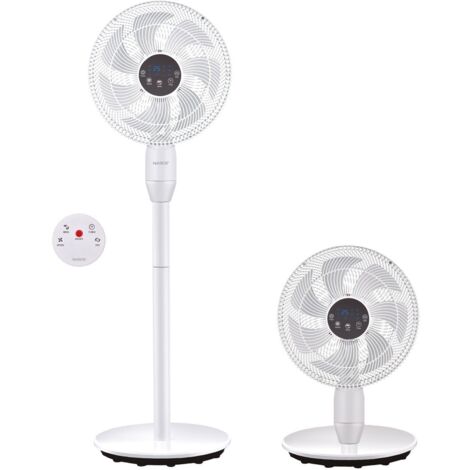 Ventilador de pie "Haripal" (25W motor DC) Ø35cm con 3 alturas regulables color blanco (1/5)