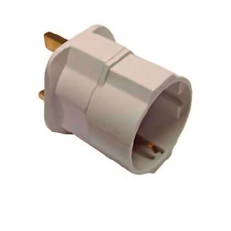 Adaptador europeo a reino unido 13 a 250 v blanco (retractilado) (1/2)