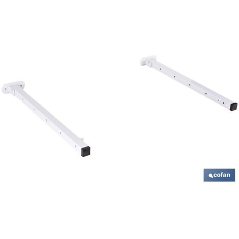 TENDEDERO DE PARED ABATIBLE JUEGO DE DOS SOPORTES LARGO 50,5 CM
