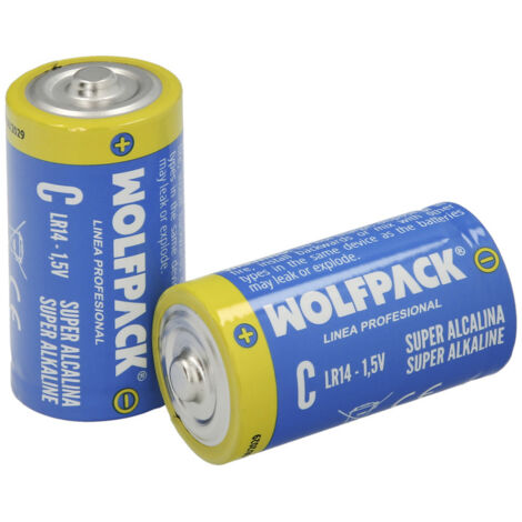 Q-Batteries Baby Battery LR14 C 1.5V Alkaline Cells (foglio Di 2