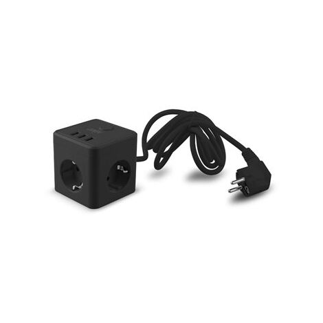 Regleta De Mesa Con 3 Enchufes Y USB - Toma Múltiple Con Pinza Para Escritorio, Cable 2m