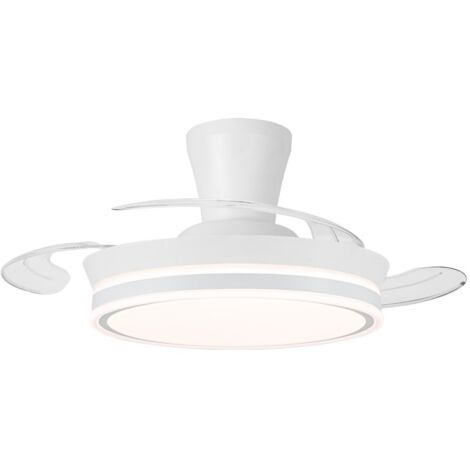 Ventilador de techo LED “Supereco Long Mini” regulable con control remoto (39W 3CCT 3822lm) IP20 Ø92cm color blanco (1/5)