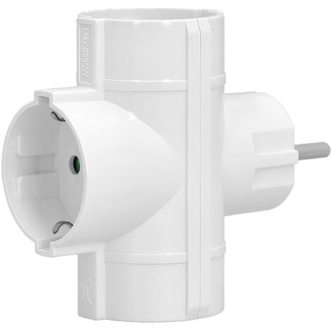 Adaptador Triple Schuko 16 A 250 V. (1/5)