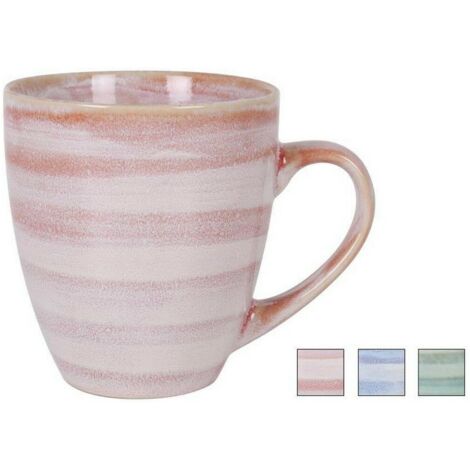 VAJILLA TAZA CERAMICA GRANDE 450 CC 6 U X COLORES SURTIDOS=12364 (1/2)