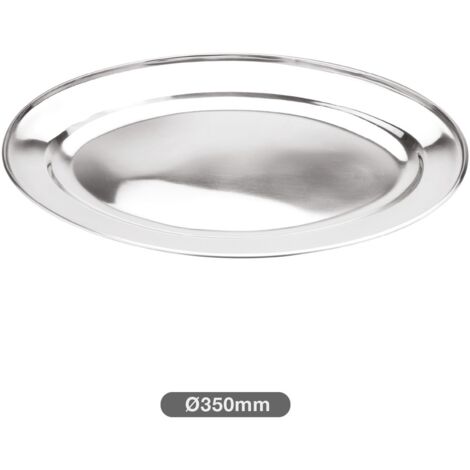 Bandeja para servir ovalada acero inox 30cm (1/4)