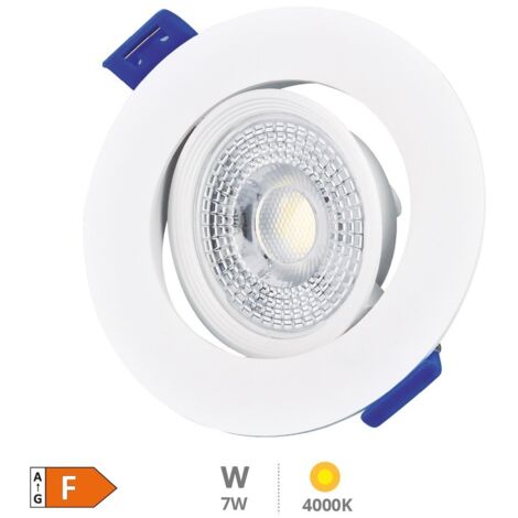 Aro basculante redondo empotrable LED Cumbo 7W 4000K Blanco (1/5)