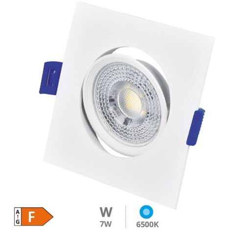 Aro basculante cuadrado empotrable LED Cumbo 7W 6500K Blanco (1/5)