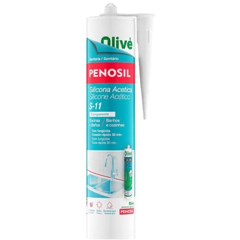 Silicona sanitarios translúcido 300ml - sellador ácido para baños y cocinas con efecto fungicida
