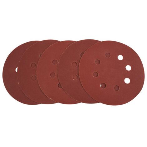Set de 5 Piezas de Disco Lija Autoadhesivo TOLSEN - 125 mm, para Metal, Madera y Pintura, TOLSEN (1/2)