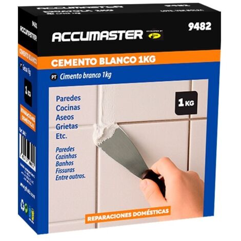 Cemento blanco CEMENTO BLANCO 1kg, ideal para reparaciones y manualidades, fácil de lijar